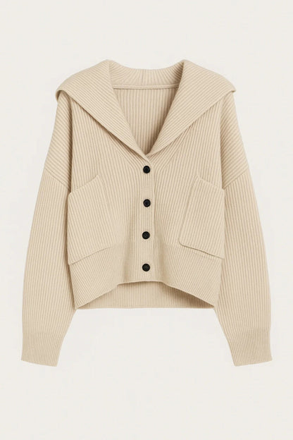 ELANORA | DEEP V-NECK KNIT CARDIGAN