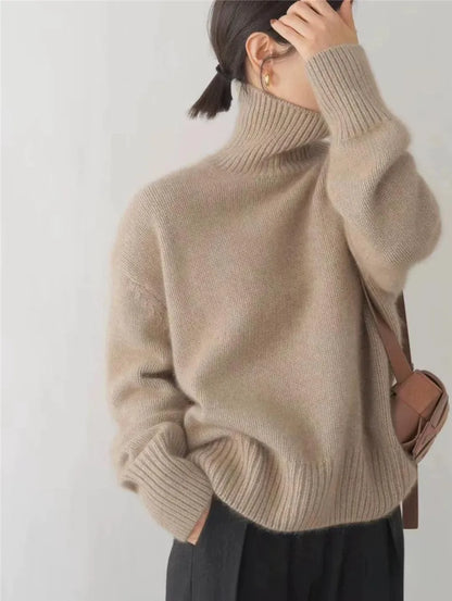ISABOLL | CASHMERE HIGH-NECK SWEATER