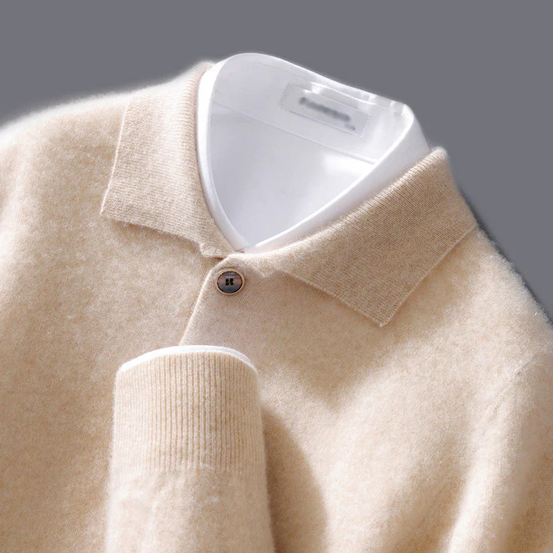 Burlane Cashmere Polo Jumper