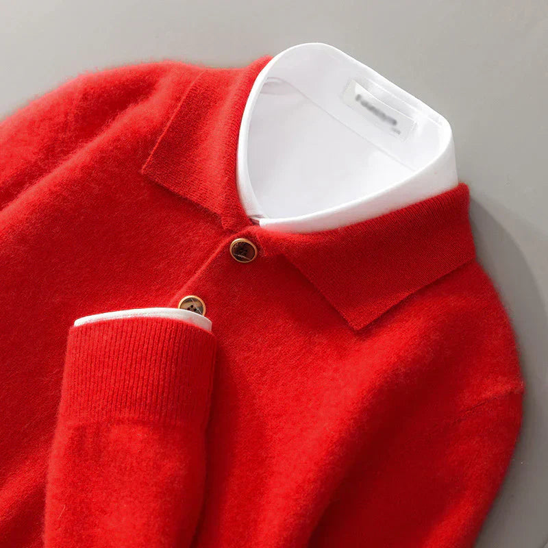 Burlane Cashmere Polo Jumper
