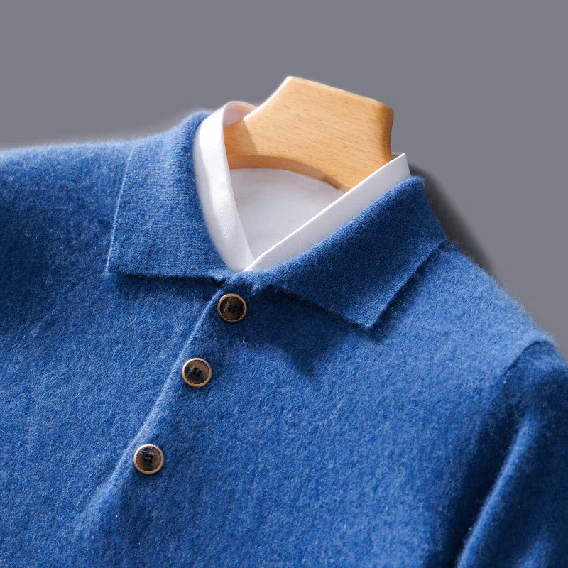 Burlane Cashmere Polo Jumper