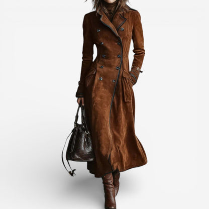 Nathaly™ Suede Trench Coat