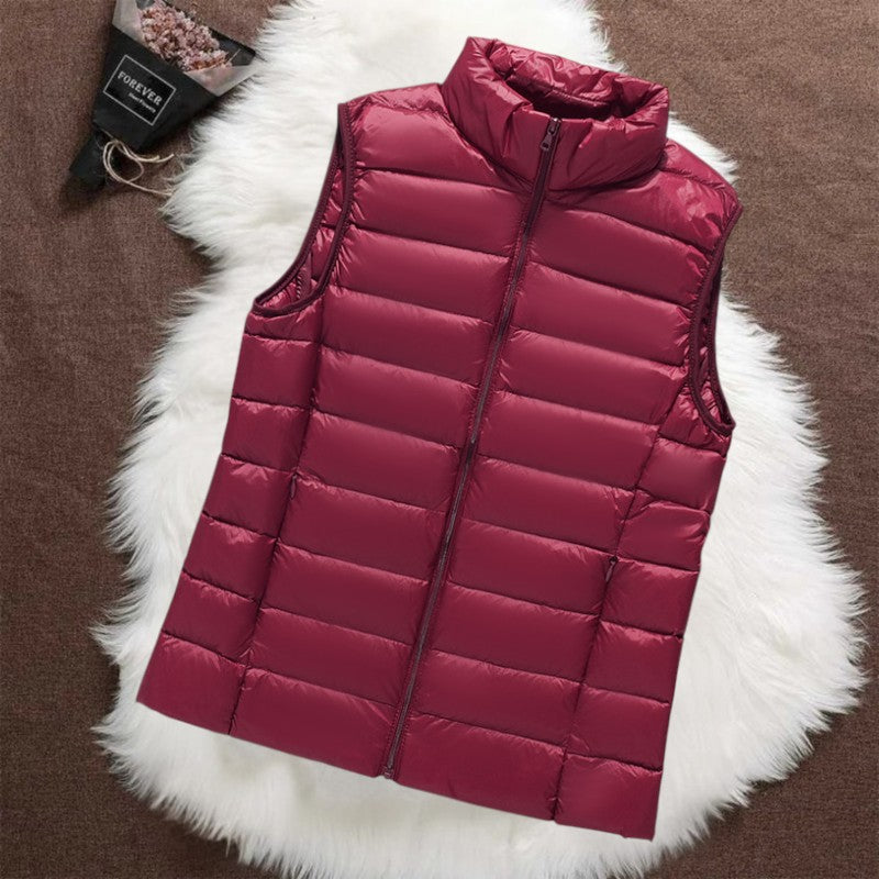 ISA PADDED GILET | DARK RED