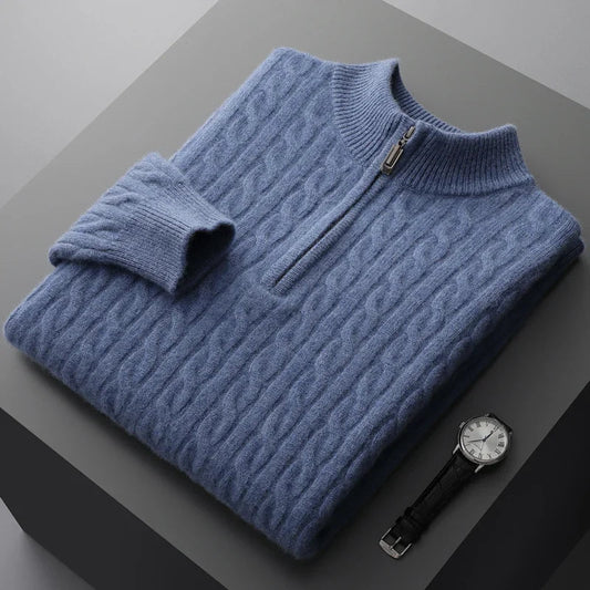 Burlane 100% Cashmere Quarter-Zip Sweater