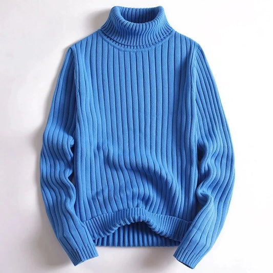 Burlane Ribbed Knit Turtleneck Sweater