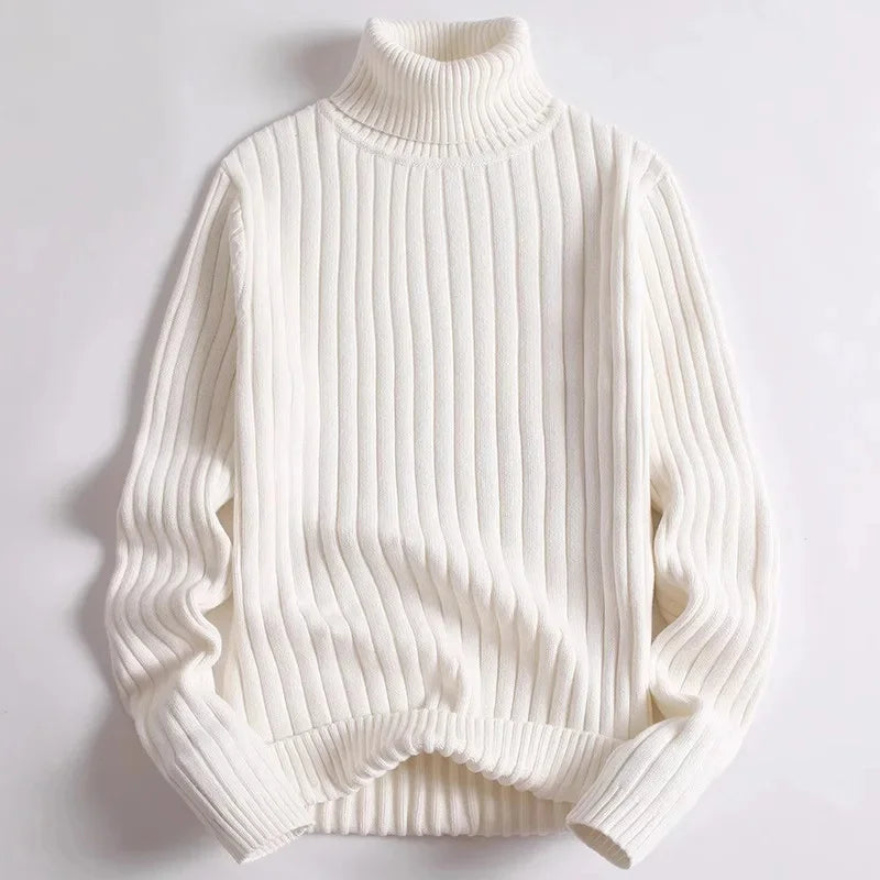 Burlane Ribbed Knit Turtleneck Sweater