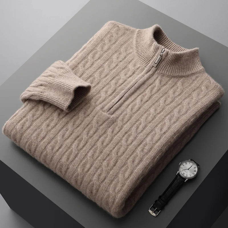 Burlane 100% Cashmere Quarter-Zip Sweater