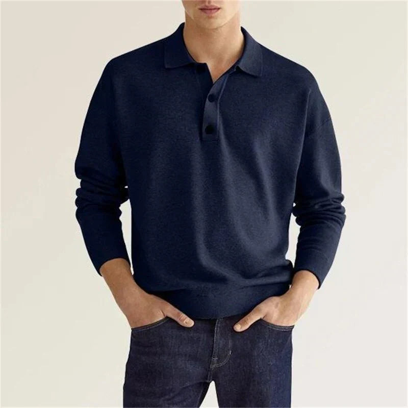 Burlane Long Sleeve Polo Shirt Casual
