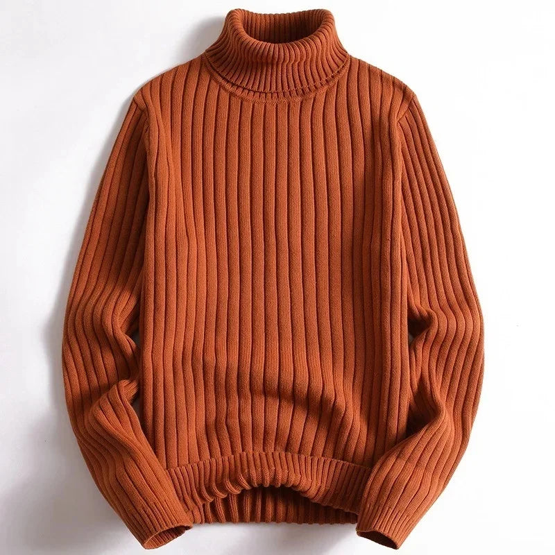 Burlane Ribbed Knit Turtleneck Sweater