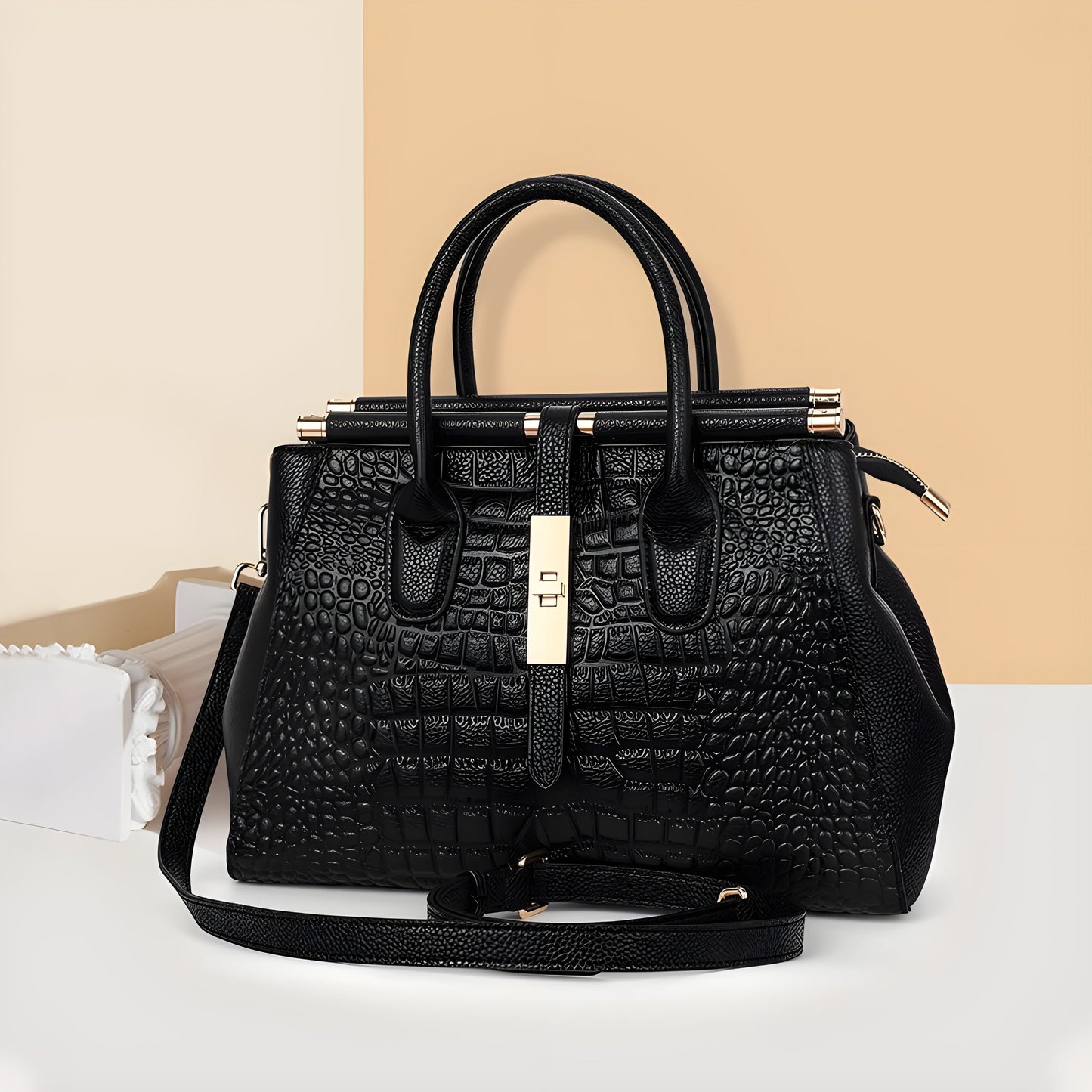 AURELIA | CROC HANDBAG