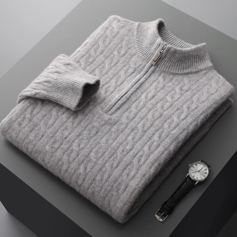 Burlane 100% Cashmere Quarter-Zip Sweater
