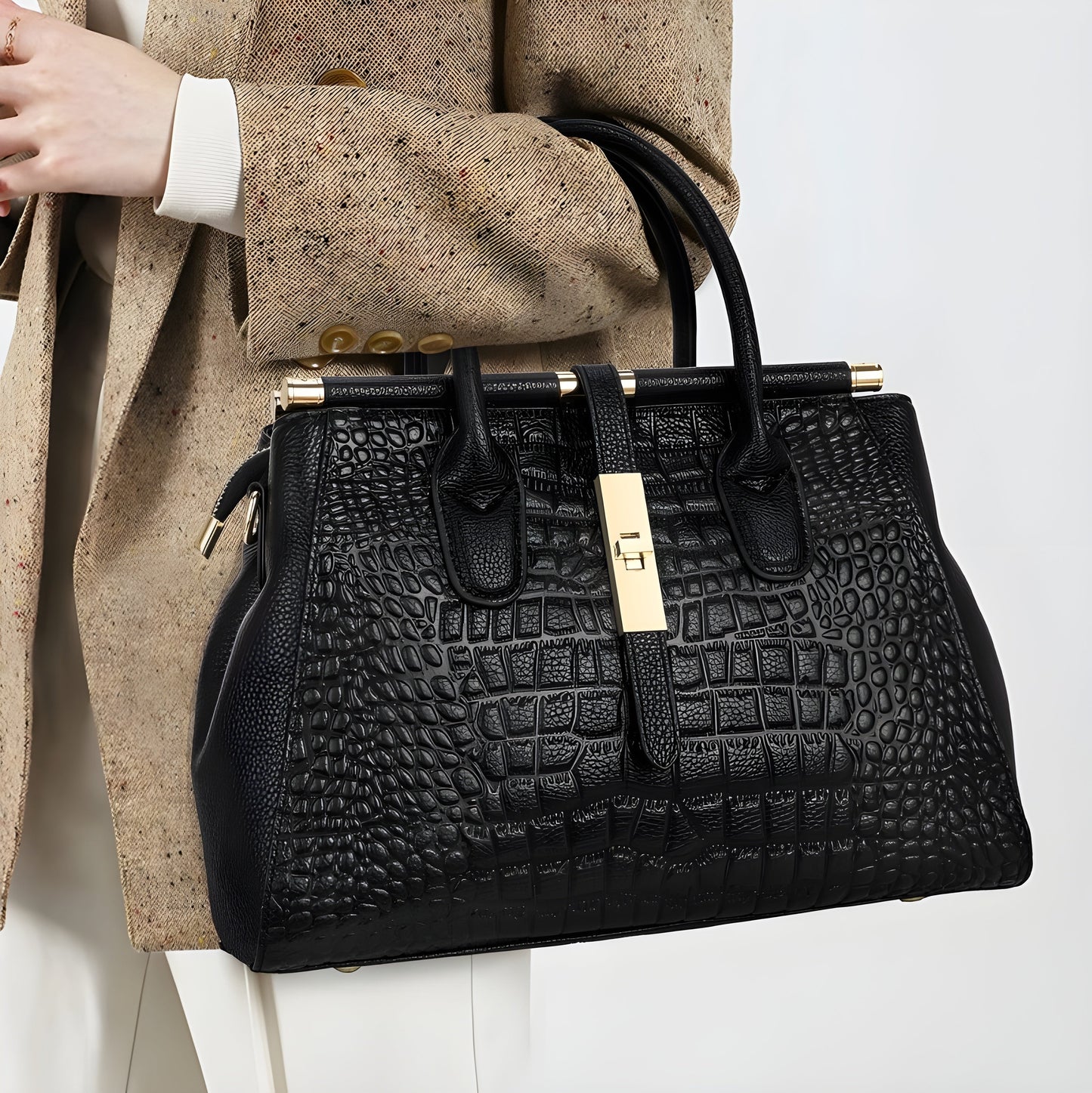AURELIA | CROC HANDBAG