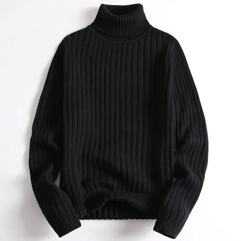 Burlane Ribbed Knit Turtleneck Sweater