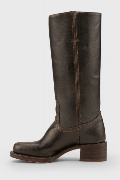 PIPPA | WOMEN'S LEATHER KNEE-HIGH BOOTS WITH HEELS