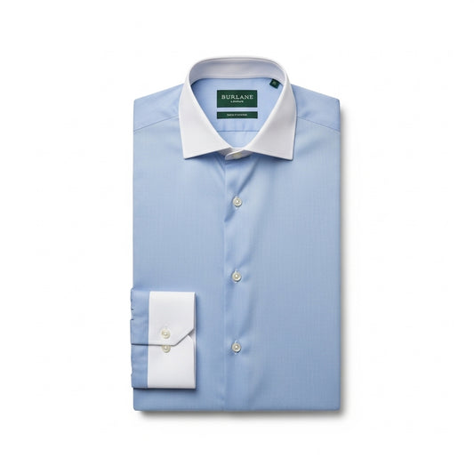 Burlane White & Blue Shirt