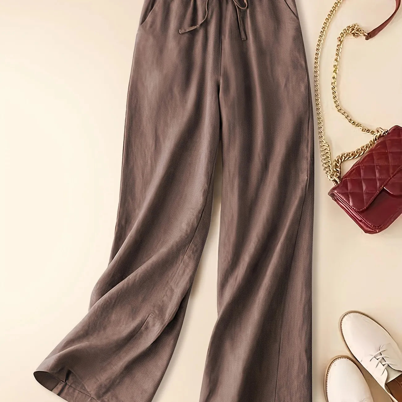 IMARA | WIDE-LEG DRAWSTRING TROUSERS