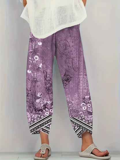 BRIELLE | BOTANICAL WIDE-LEG TROUSERS