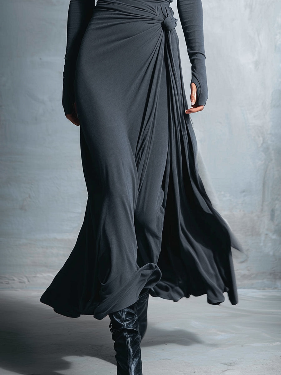 YASMINA | MAXI DRESS WITH SIDE TIE