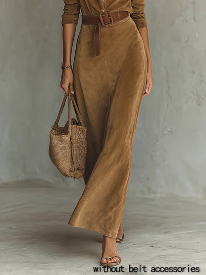 DJANNA - SINGLE-BREASTED BELTED DRESS