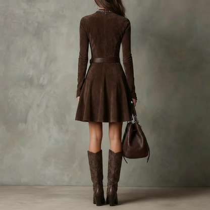 JASMIN | SUEDE MINI DRESS + FREE BELT