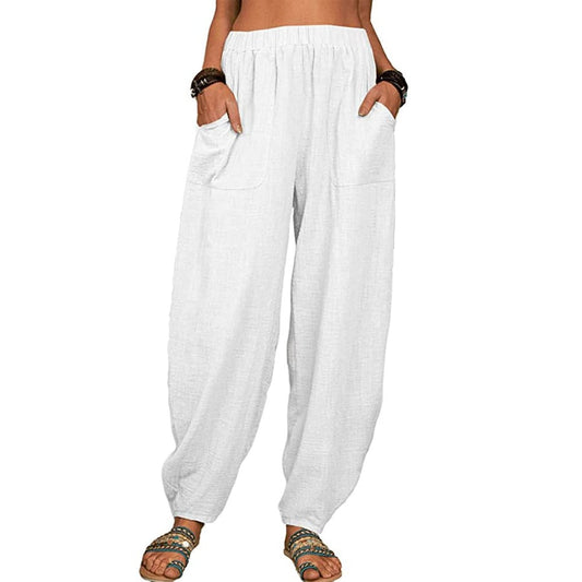 ELVIANE | CASUAL COTTON-LINEN HAREM PANTS