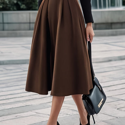 CELINE BLOOM | ELEGANT BELTED PENCIL SKIRT