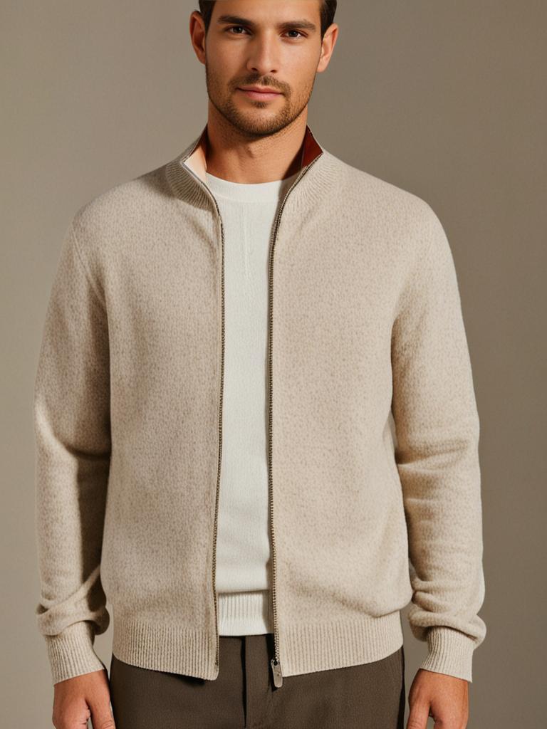 Burlane Men’s Cashmere Zip Jacket