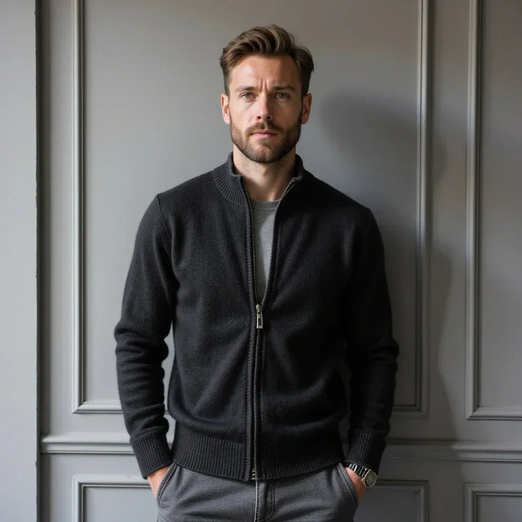 Burlane Pure Cashmere Zip Cardigan