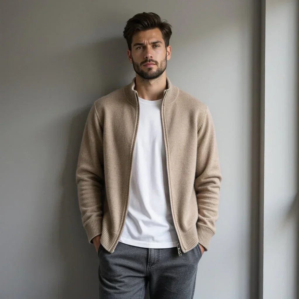Burlane Pure Cashmere Zip Cardigan